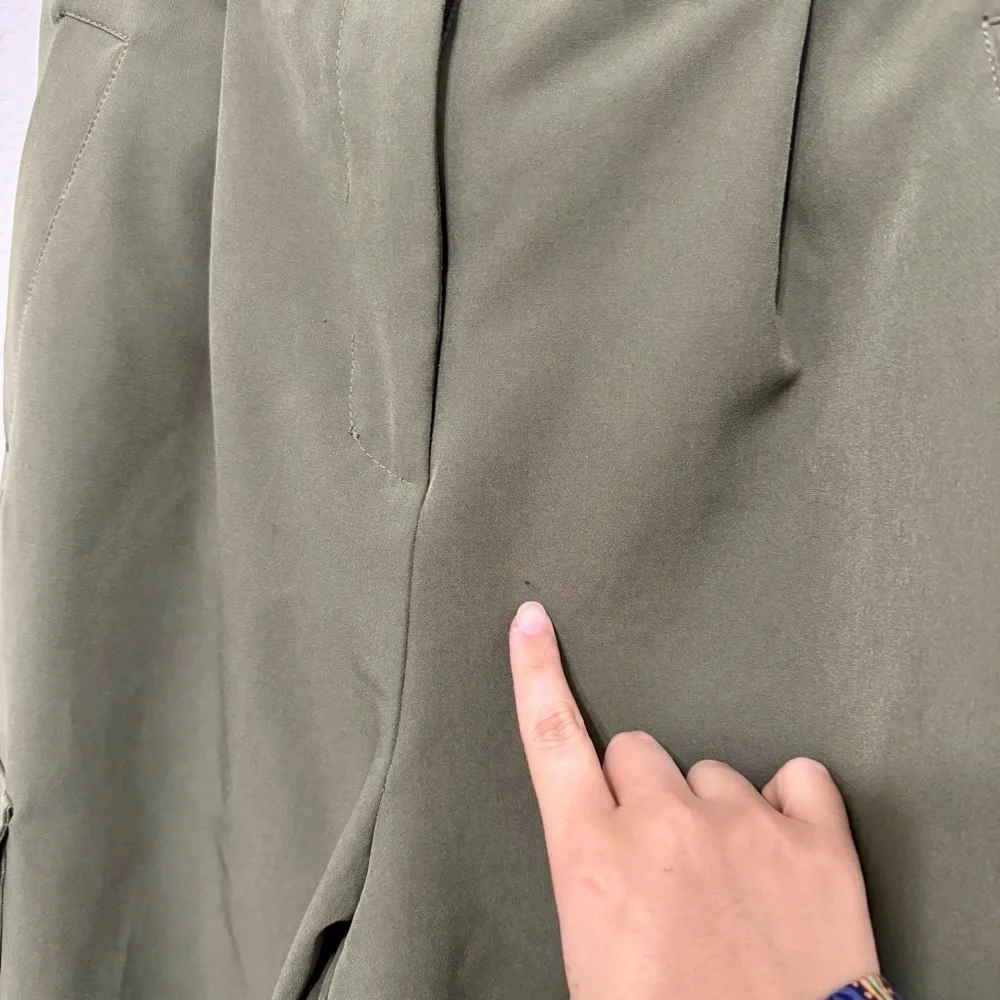 Bailey/44 Green Olive 2 Piece Cropped Blazer and Cargo Pants Size M